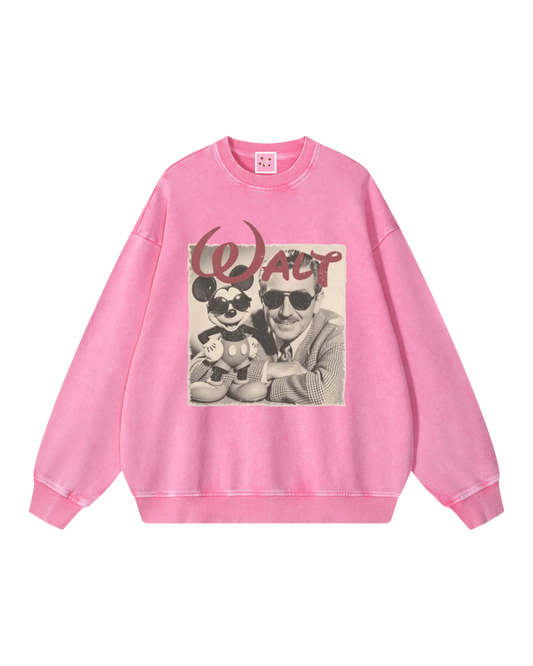 It All Started With A Mouse Acid Wash Sweater
