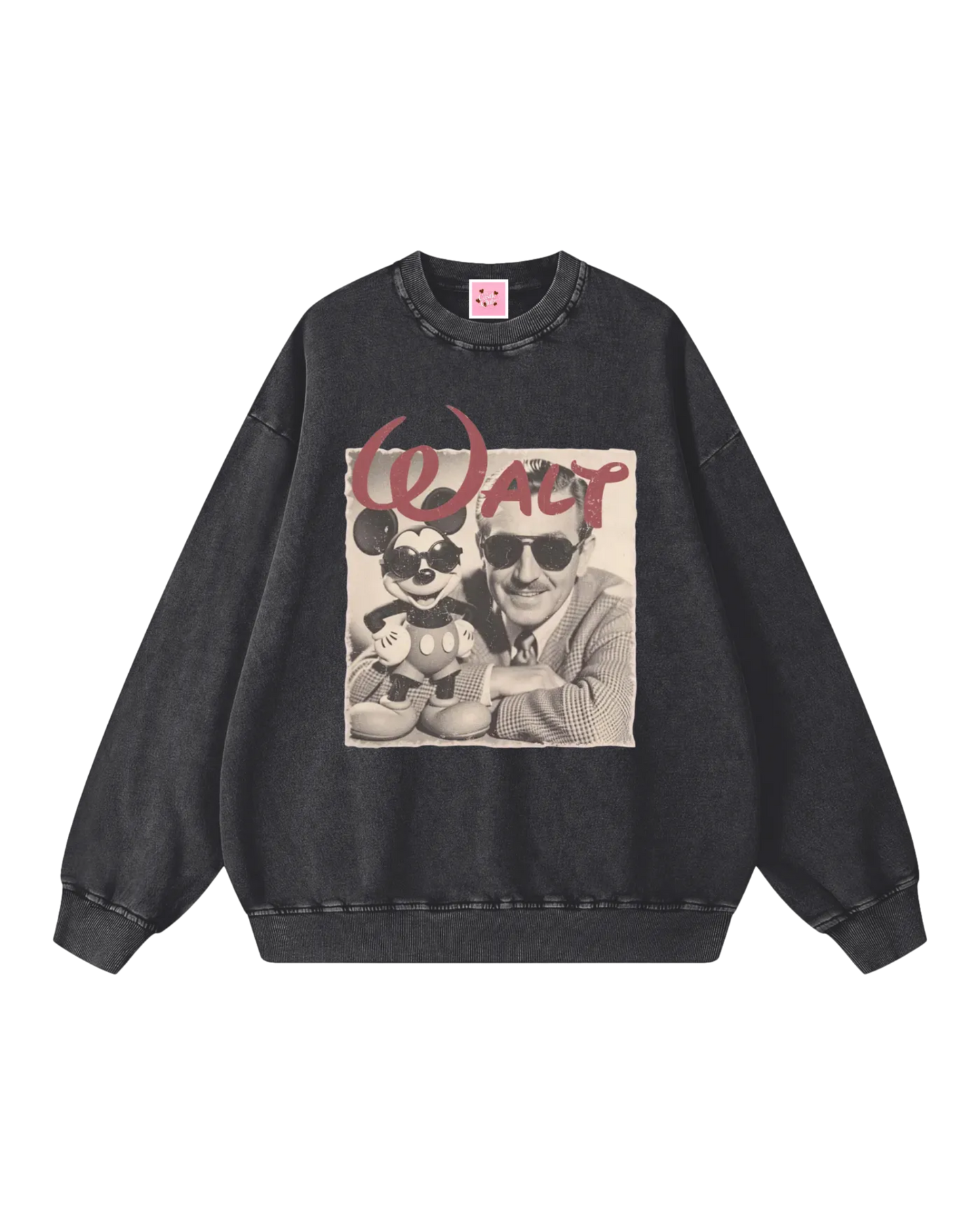 It All Started With A Mouse Acid Wash Sweater