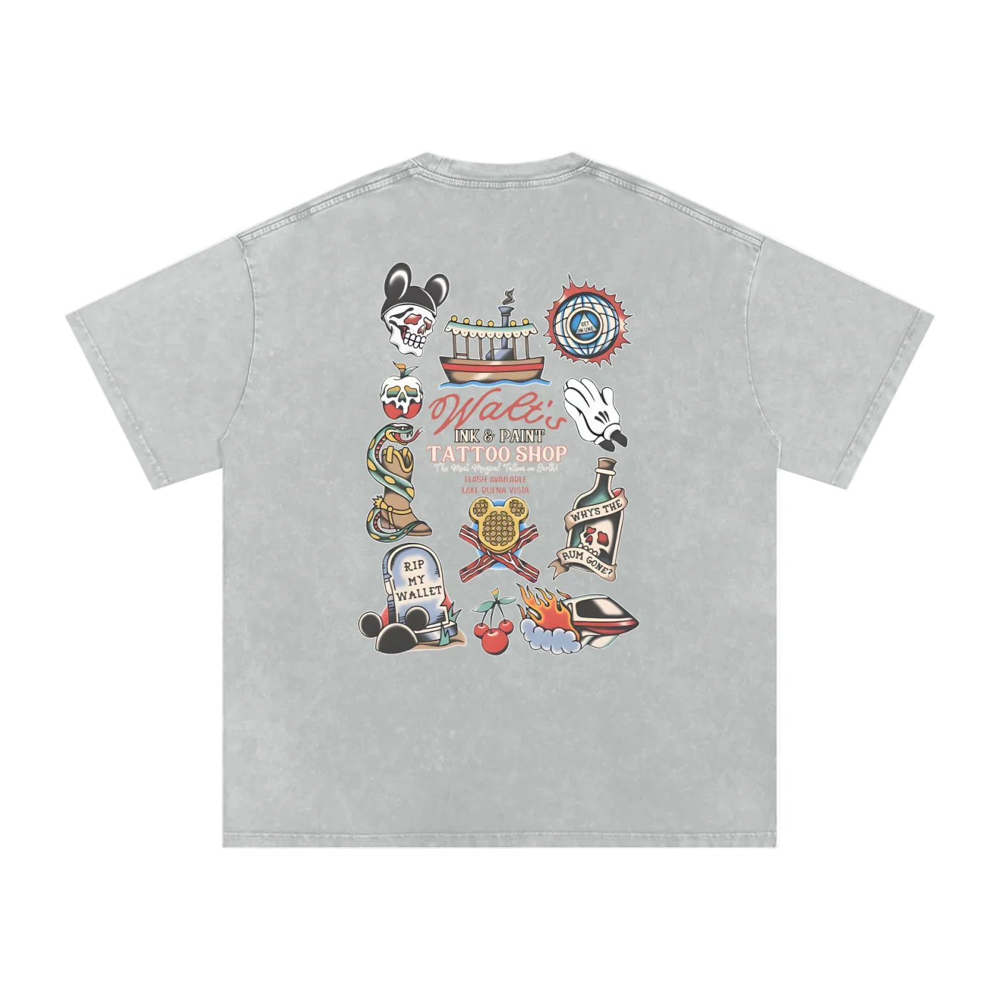 The Happiest Tattoo Shop Vintage Style (LIGHT PRINT)