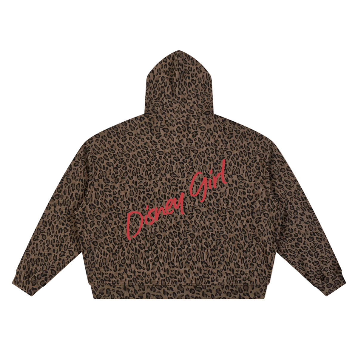 Disney Girl Leopard Waffle Hoodie