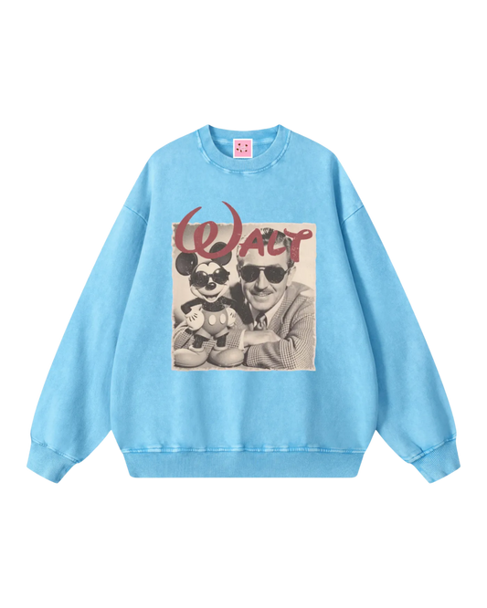It All Started With A Mouse Acid Wash Sweater