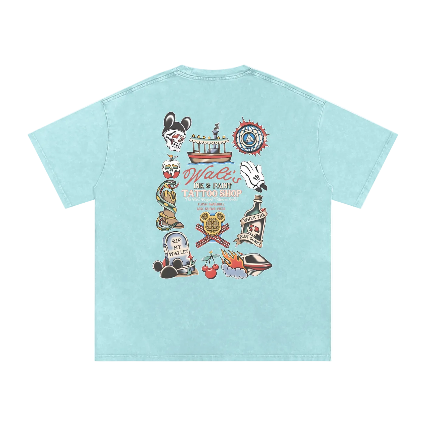 The Happiest Tattoo Shop Vintage Style (LIGHT PRINT)