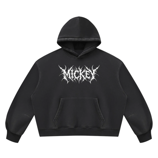 Mickey Metal Logo Boxy Fit Hoodie