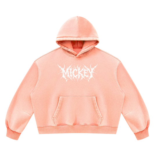 Mickey Metal Logo Boxy Fit Hoodie