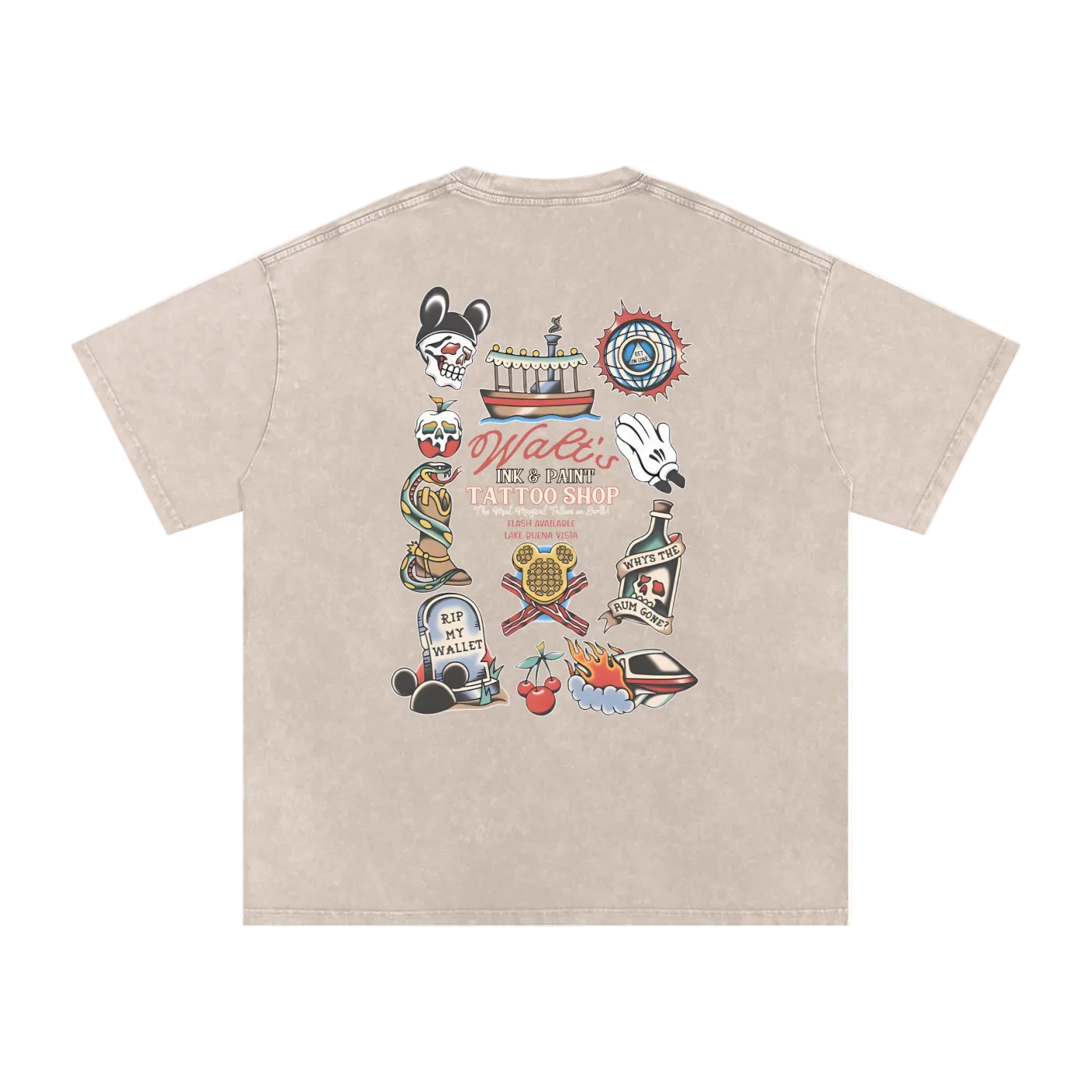 The Happiest Tattoo Shop Vintage Style (LIGHT PRINT)