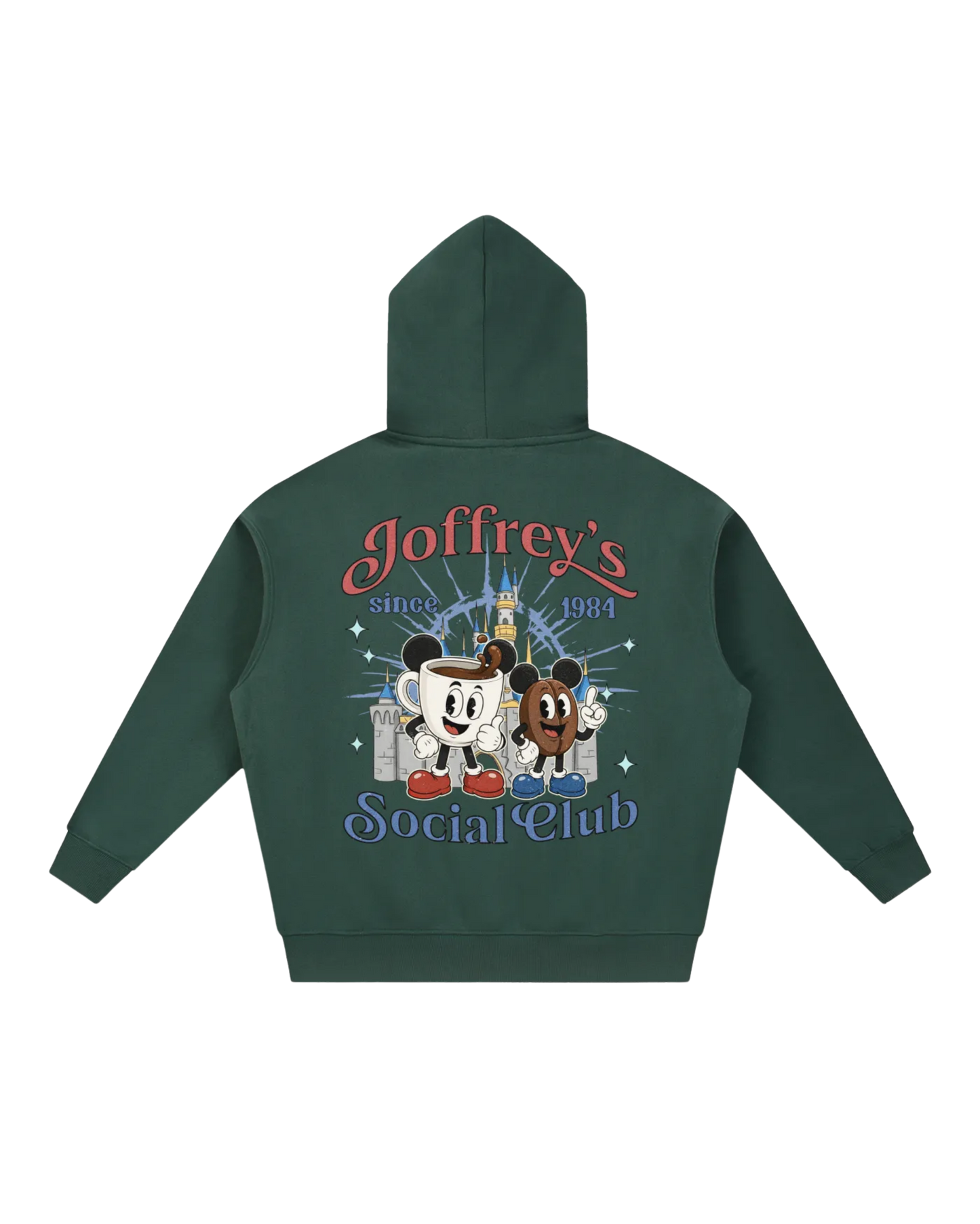 Coffee and Park Days Social Club Double zip hoodie