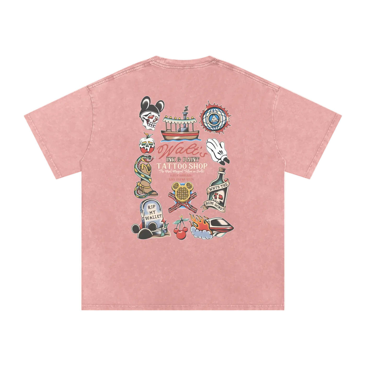 The Happiest Tattoo Shop Vintage Style (LIGHT PRINT)