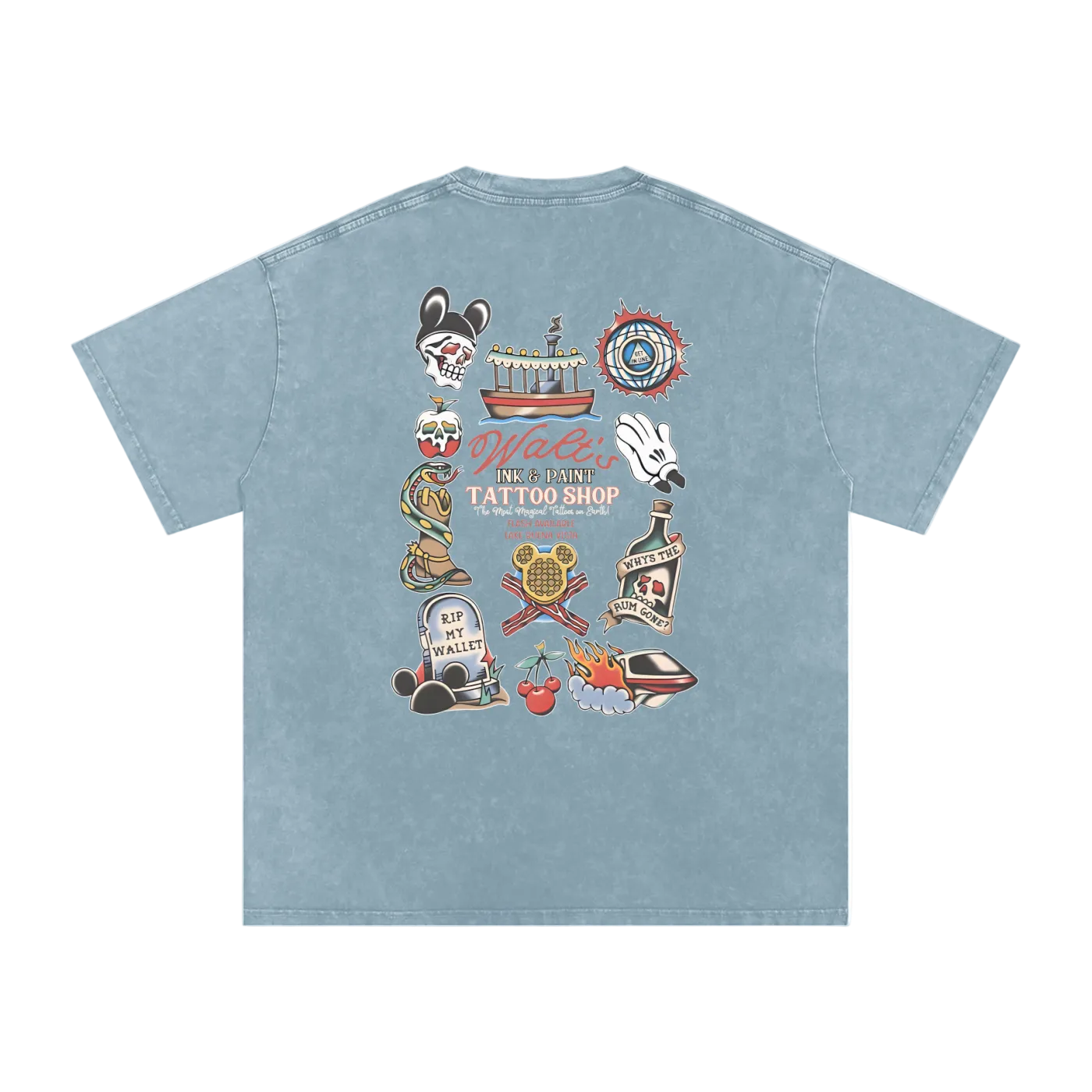 The Happiest Tattoo Shop Vintage Style (LIGHT PRINT)